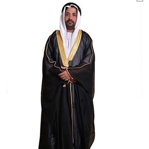 Halloween costume Arabian Thobe Black/Gold